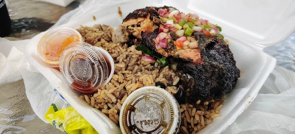 Fully Loaded Jerk Chicken Pita